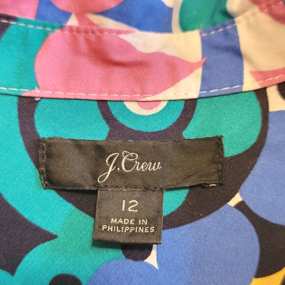 J. Crew Classic Fit Boy Shirt Ratti Kaleidoscope Floral Button Down Preppy 12 - Picture 14 of 16